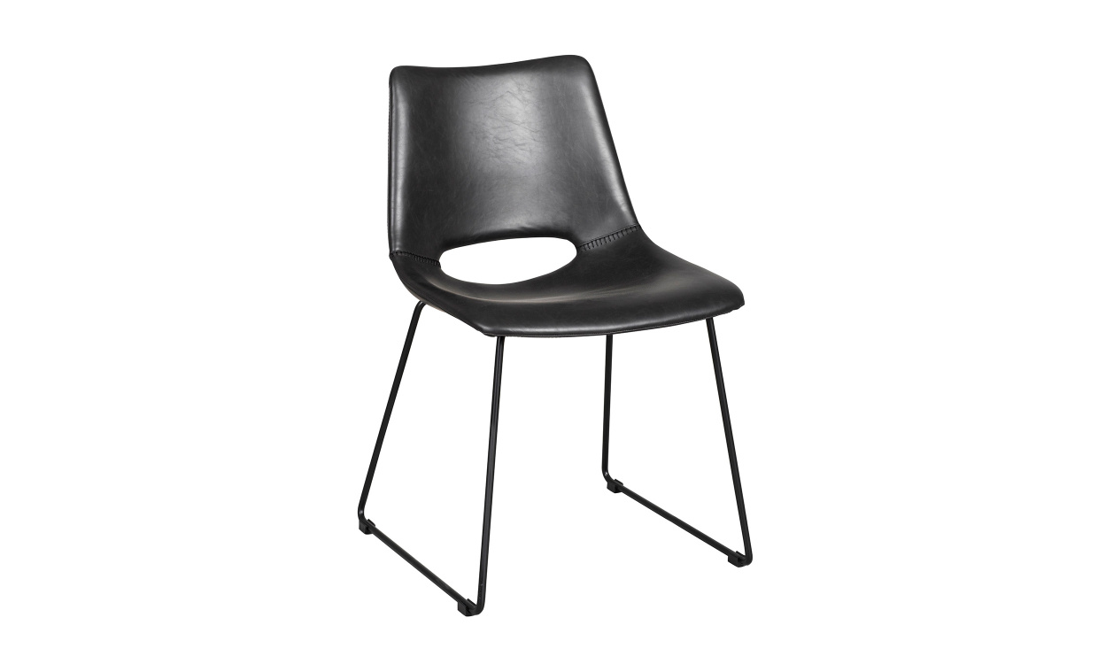 MARIO Stol Konstlder Svart i gruppen Matplats / Sittmbler / Stolar hos SoffaDirekt.se (118612)