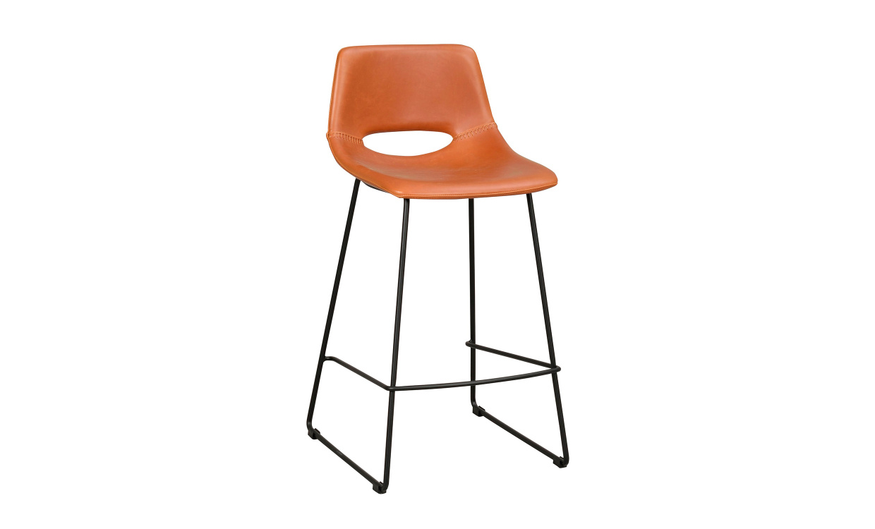 MANNING Barstol Konstlder Cognac i gruppen Matplats / Sittmbler / Barstolar hos SoffaDirekt.se (118616)