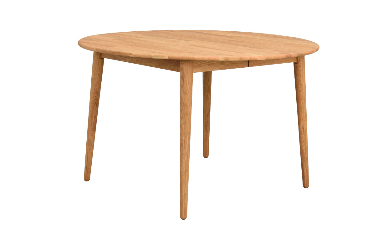 TYLER Matbord Runt 120/165 Ek i gruppen Matplats / Bord / Matbord hos SoffaDirekt.se (119952)