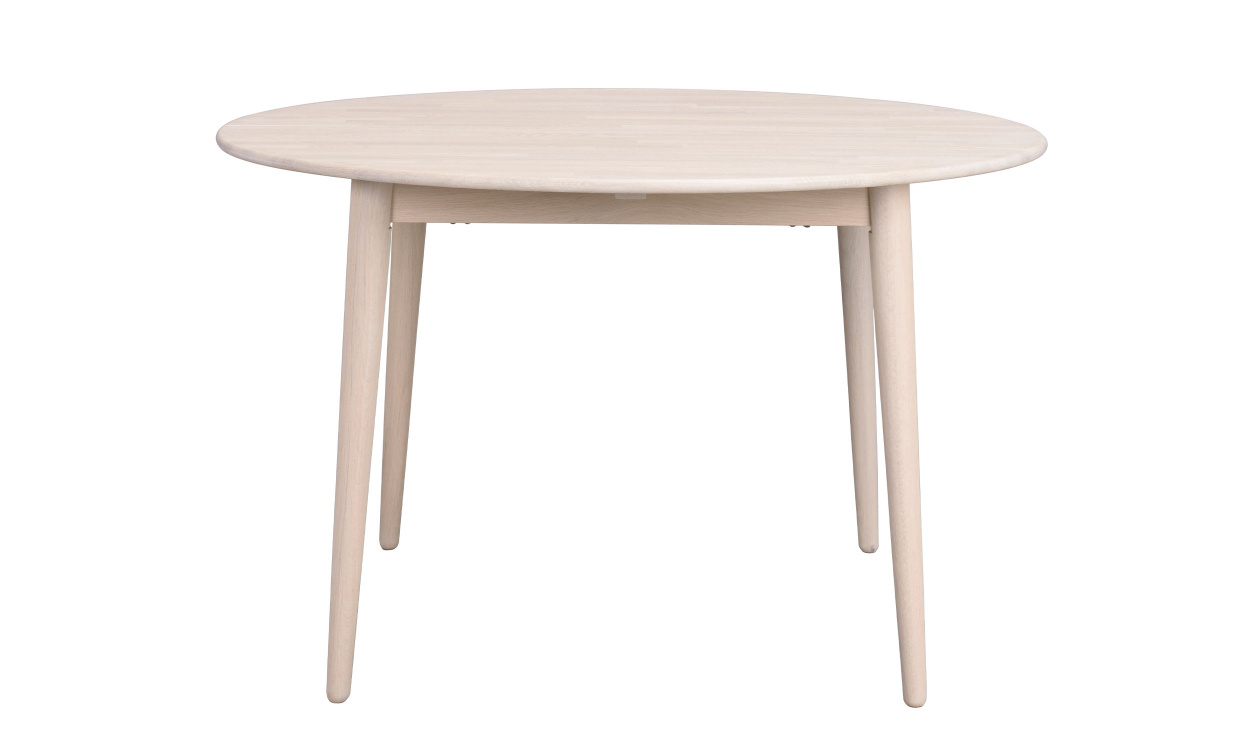 TYLER Matbord Runt 120/165 Vitpigmenterad i gruppen Matplats / Bord / Matbord hos SoffaDirekt.se (119954)