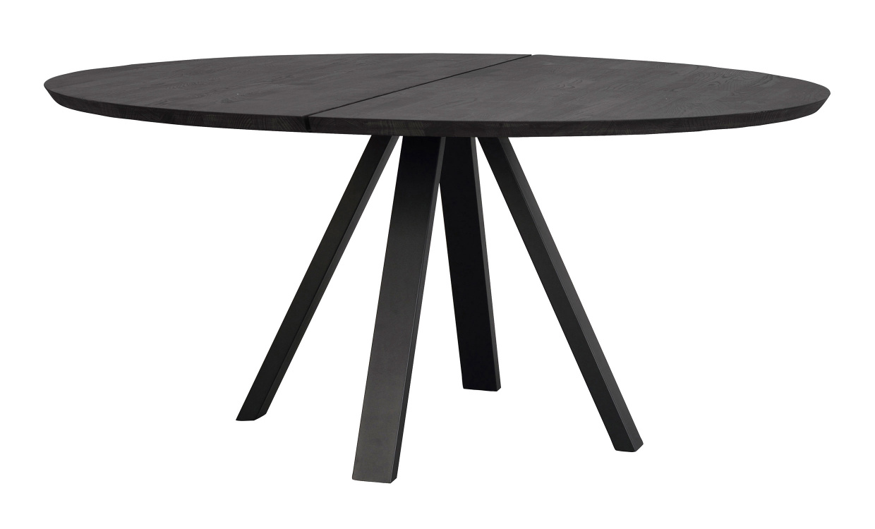 CARRADALE matbord 150 svart ek V-ben i gruppen Matplats / Bord / Matbord hos SoffaDirekt.se (120328)