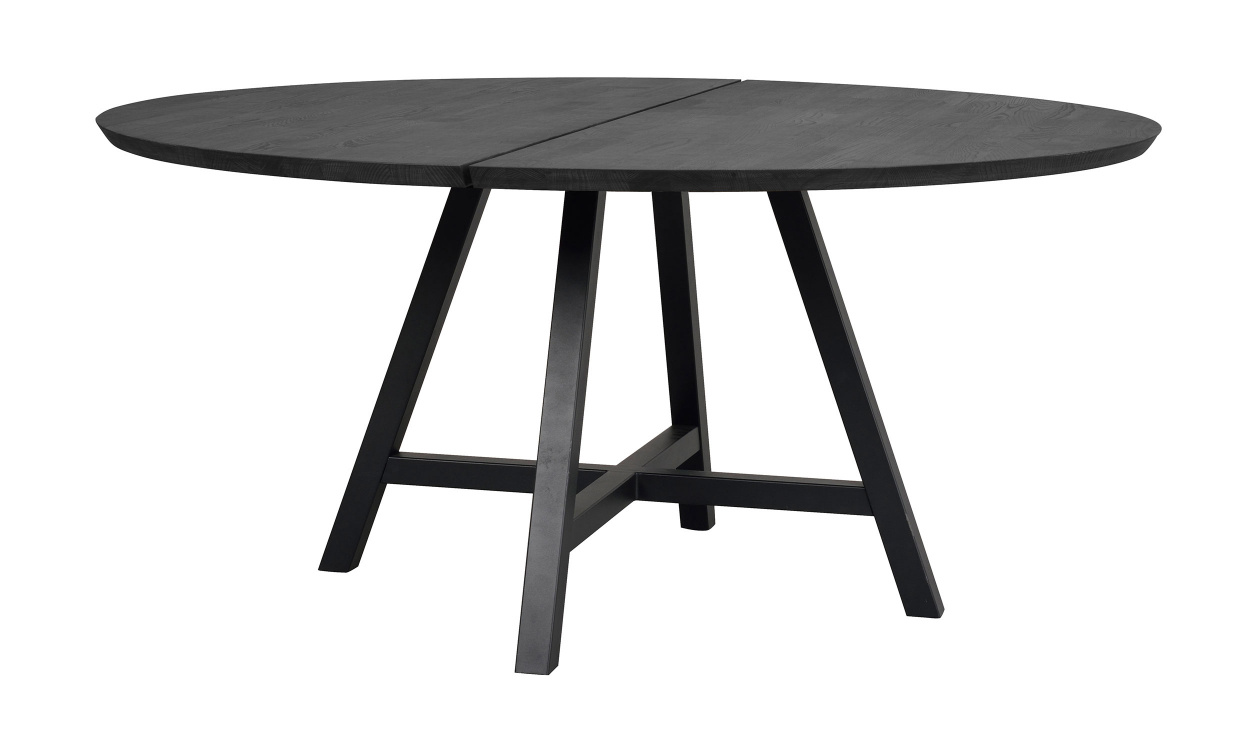 CARRADALE matbord 150 svart ek A-ben i gruppen Matplats / Bord / Matbord hos SoffaDirekt.se (120329)