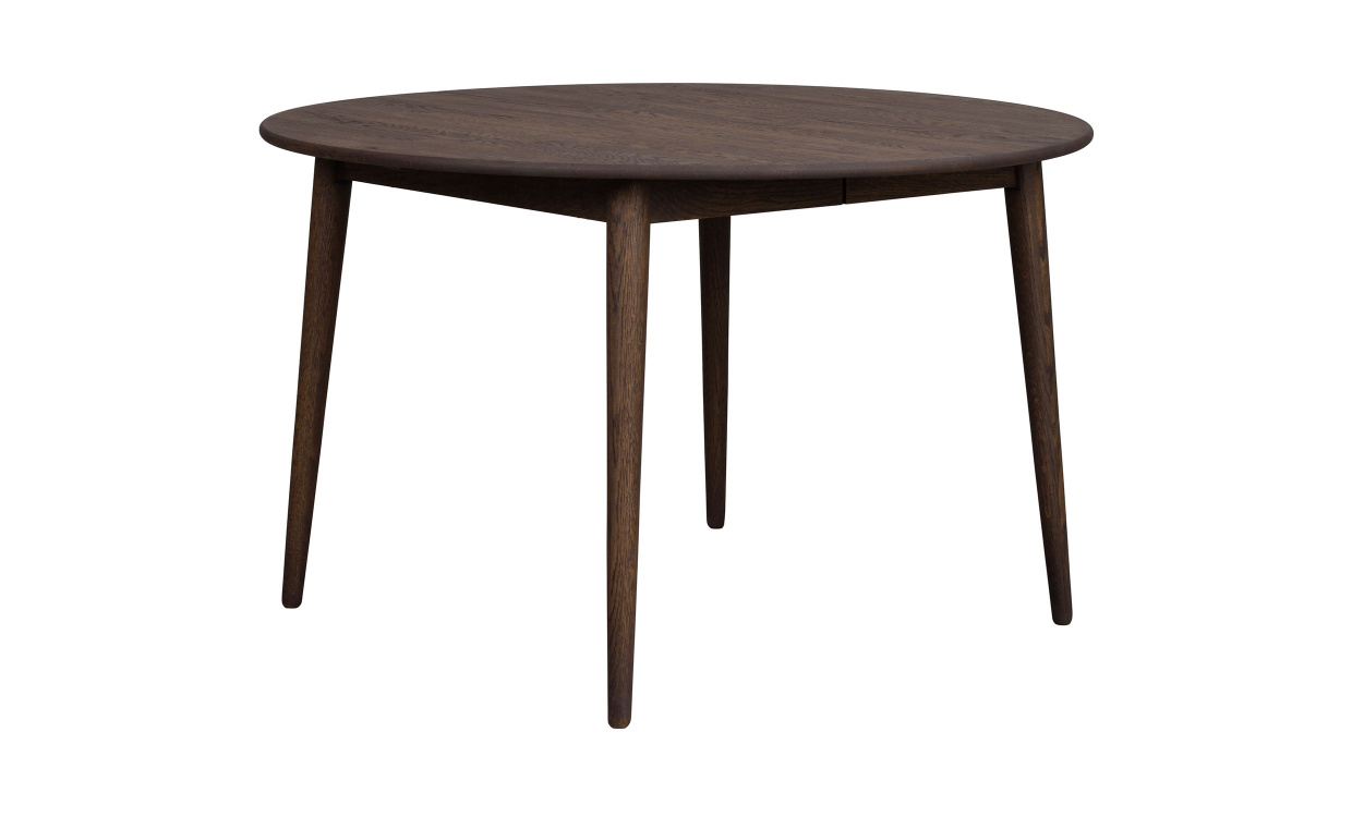 TYLER Matbord Runt 120/165 Brun ek i gruppen Matplats / Bord / Matbord hos SoffaDirekt.se (121207)