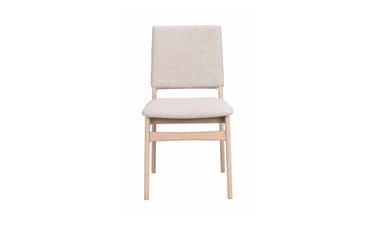 MEDFORD Stol Ljusbeige, Vitpig i gruppen Matplats / Sittmöbler / Stolar hos SoffaDirekt.se (121280)
