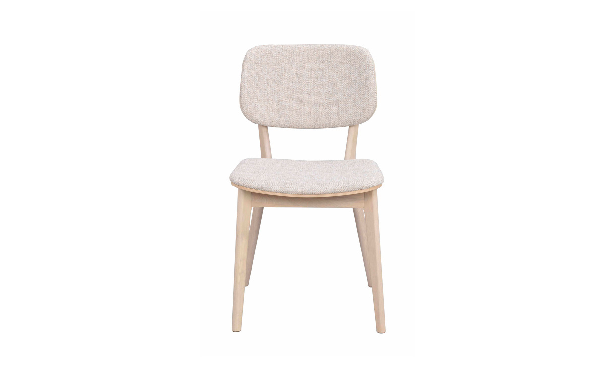 BARRETT Stol Ljusbeige, Vitpig Ek i gruppen Matplats / Sittmöbler / Stolar hos SoffaDirekt.se (121287)