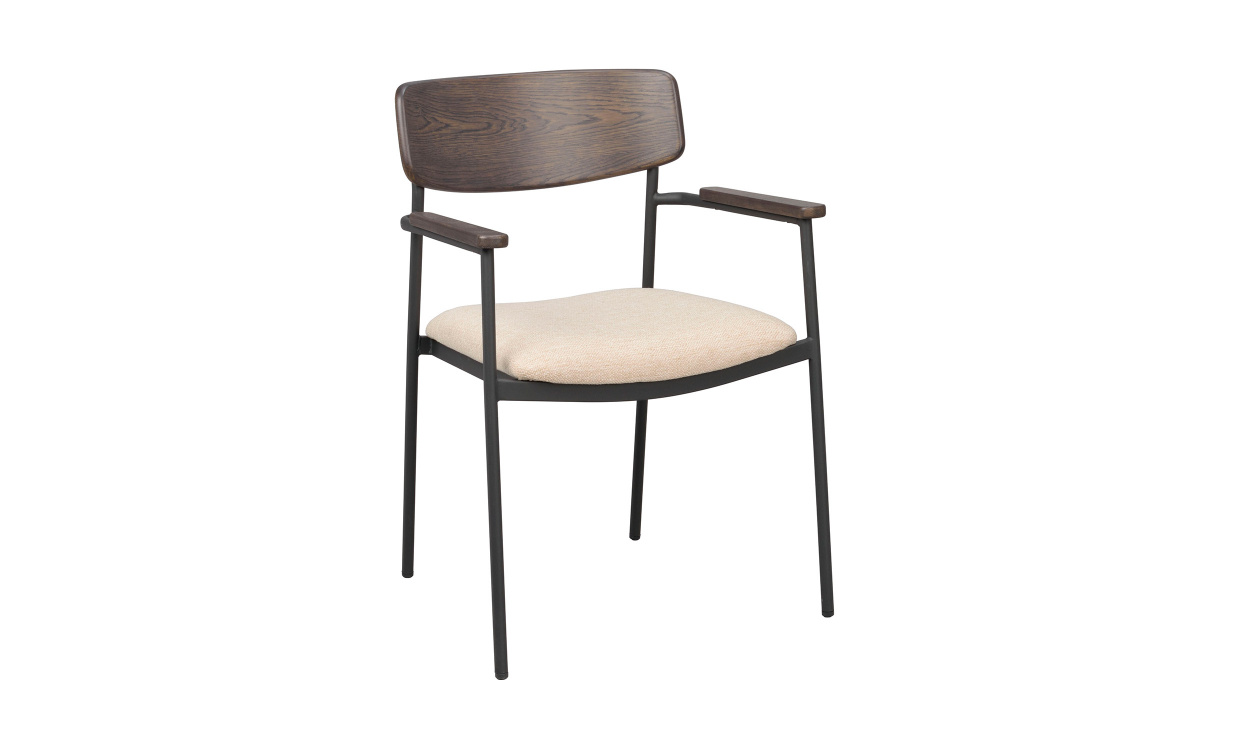 MAYMONT Karmstol Ljusbeige/Brun i gruppen Matplats / Sittmbler / Stolar hos SoffaDirekt.se (123084)