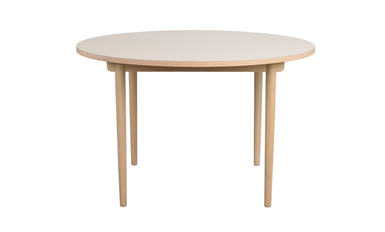 FAIRMOUNT Matbord D120 Vitpig Ek i gruppen Matplats / Bord / Matbord hos SoffaDirekt.se (123184)
