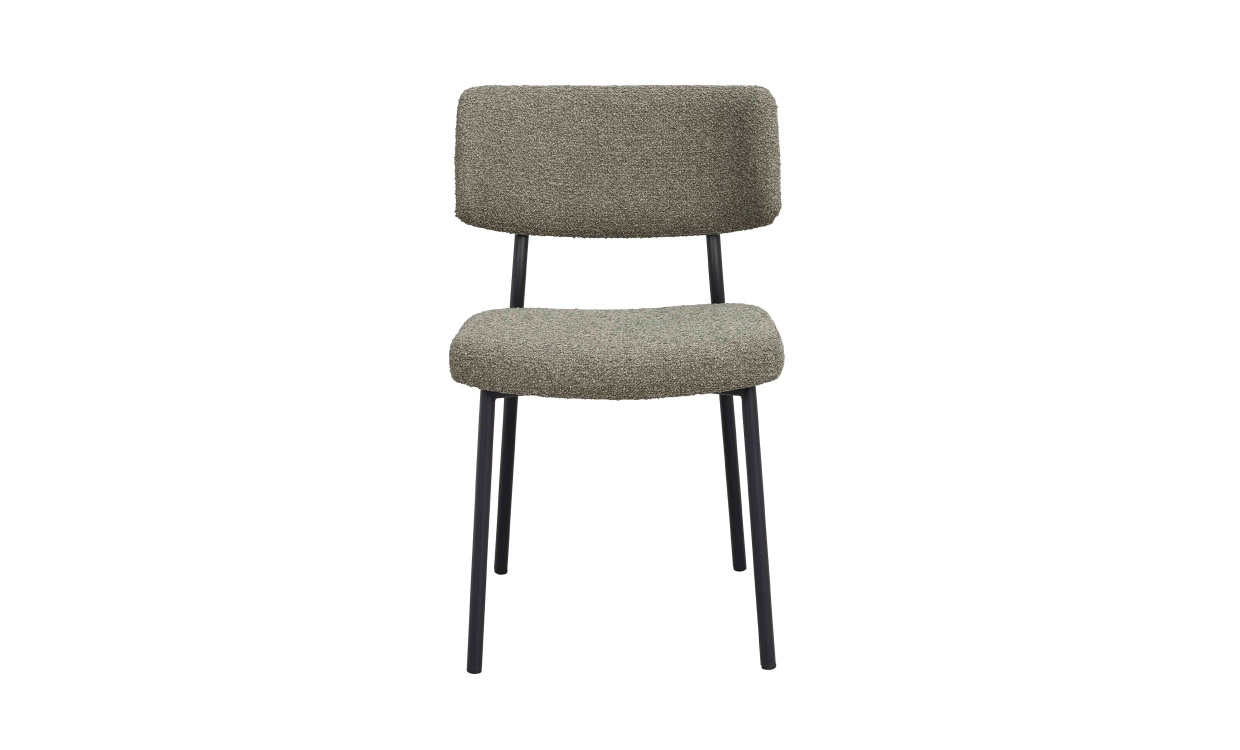 HERBSTER Stol Grön, Metall Svart i gruppen Matplats / Sittmöbler / Stolar hos SoffaDirekt.se (128132)