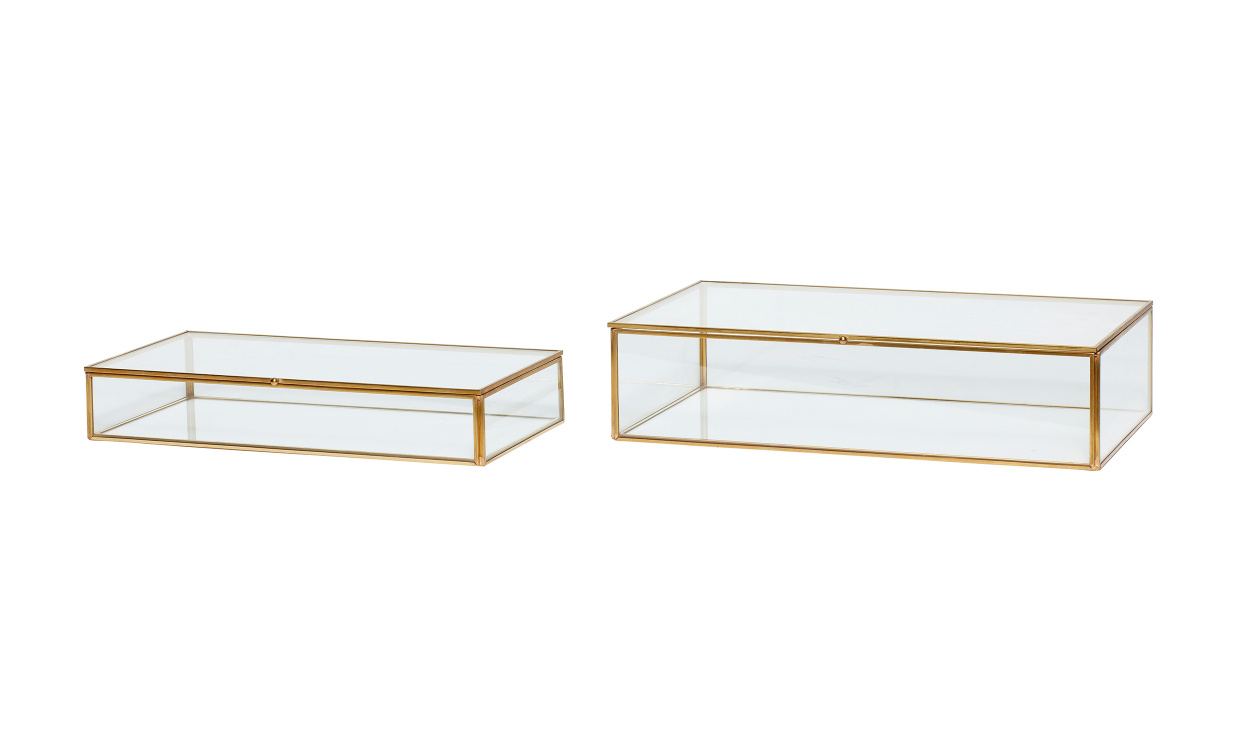 VIEW Frvaringslda 2 Set Glas/Mssing i gruppen Jul / Julklappar under 1500 hos SoffaDirekt.se (150203)