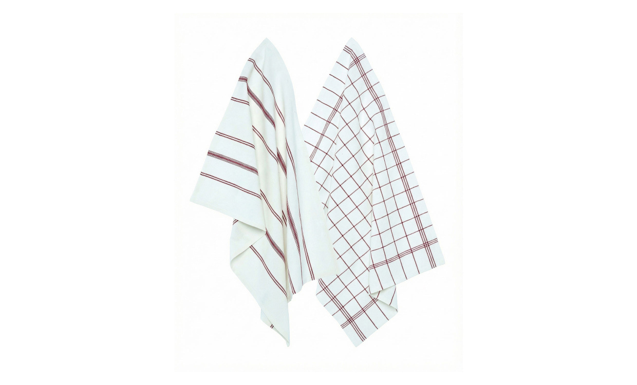 ERIN Kökshandduk 50x70cm Vinröd 2P i gruppen Badrum / Handdukar hos SoffaDirekt.se (1511-73-044)