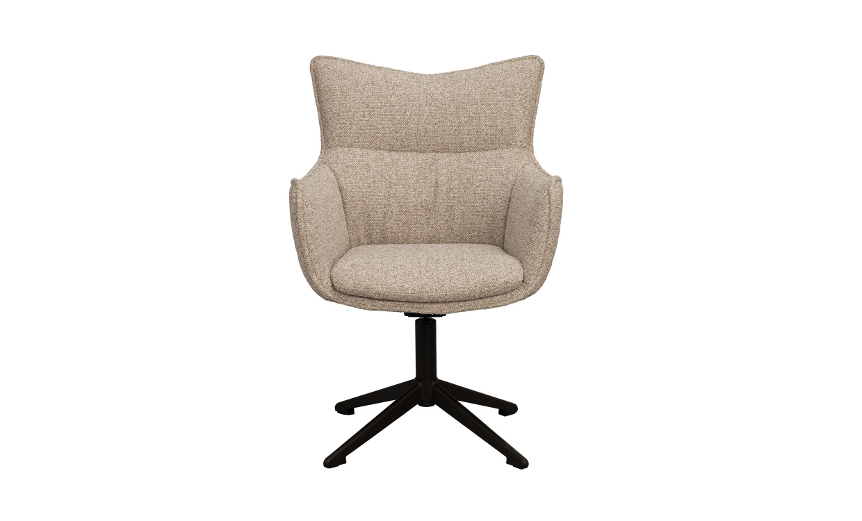 FRESNO Karmstol Beige, Metall Brun i gruppen Matplats / Sittmöbler / Stolar hos SoffaDirekt.se (151710)