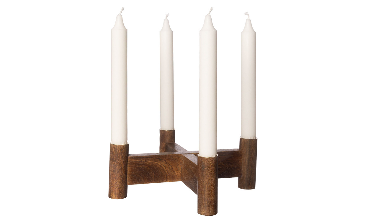 Adventsljusstake d22 h8 Mrkt Tr i gruppen Dekoration / Ljusstakar och Lyktor hos SoffaDirekt.se (152223)
