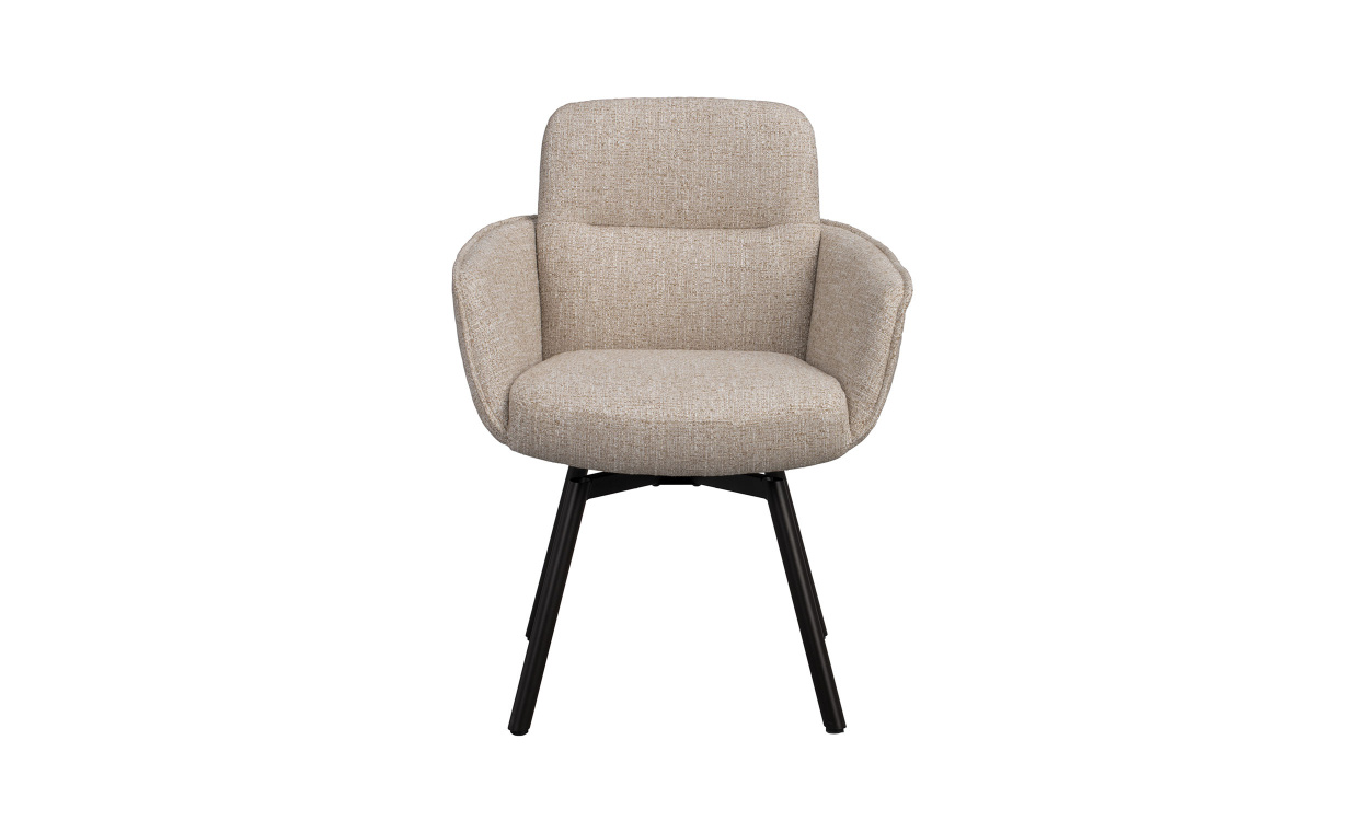 ROSWELL Karmstol Ljusbeige, Metall Brun i gruppen Matplats / Sittmöbler / Stolar hos SoffaDirekt.se (152463)
