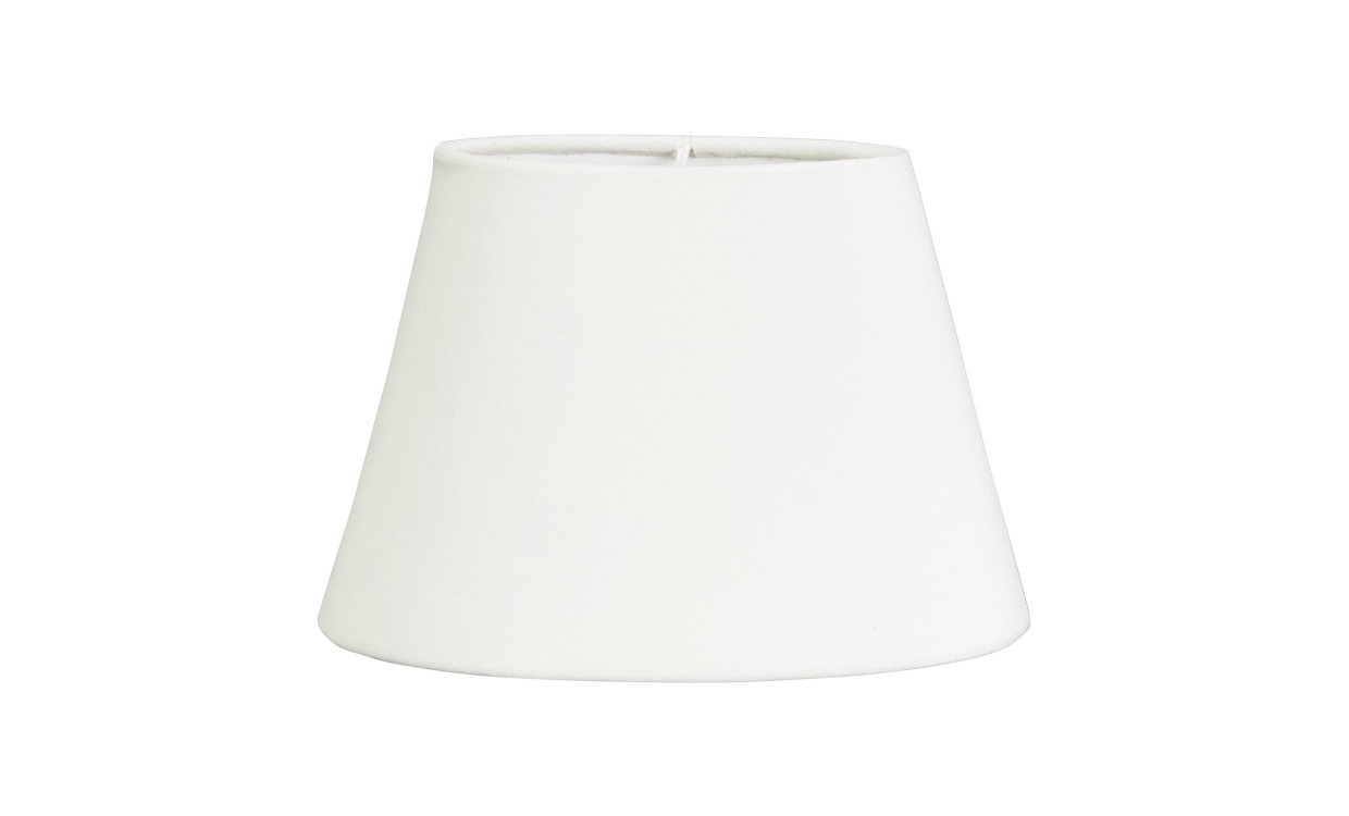 OVAL Lampskrm 25 cm Sammet Vit i gruppen Belysning / Tillbehr / Lampskrmar hos SoffaDirekt.se (1530-301)