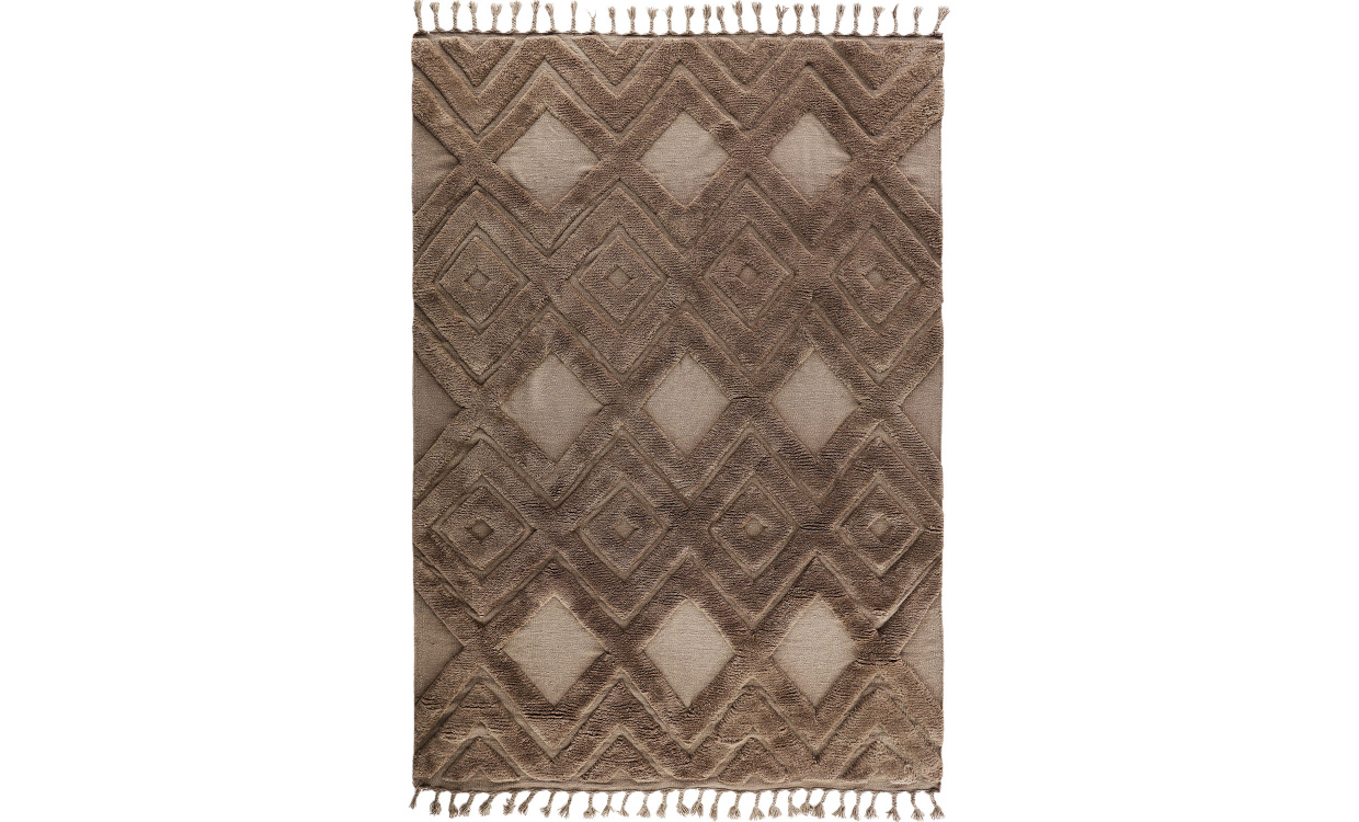 LOREEN Ullmatta 300x400 Mrkbrun i gruppen Mattor & Textil / Mattor / Ullmattor & Rllakan hos SoffaDirekt.se (15717-530)