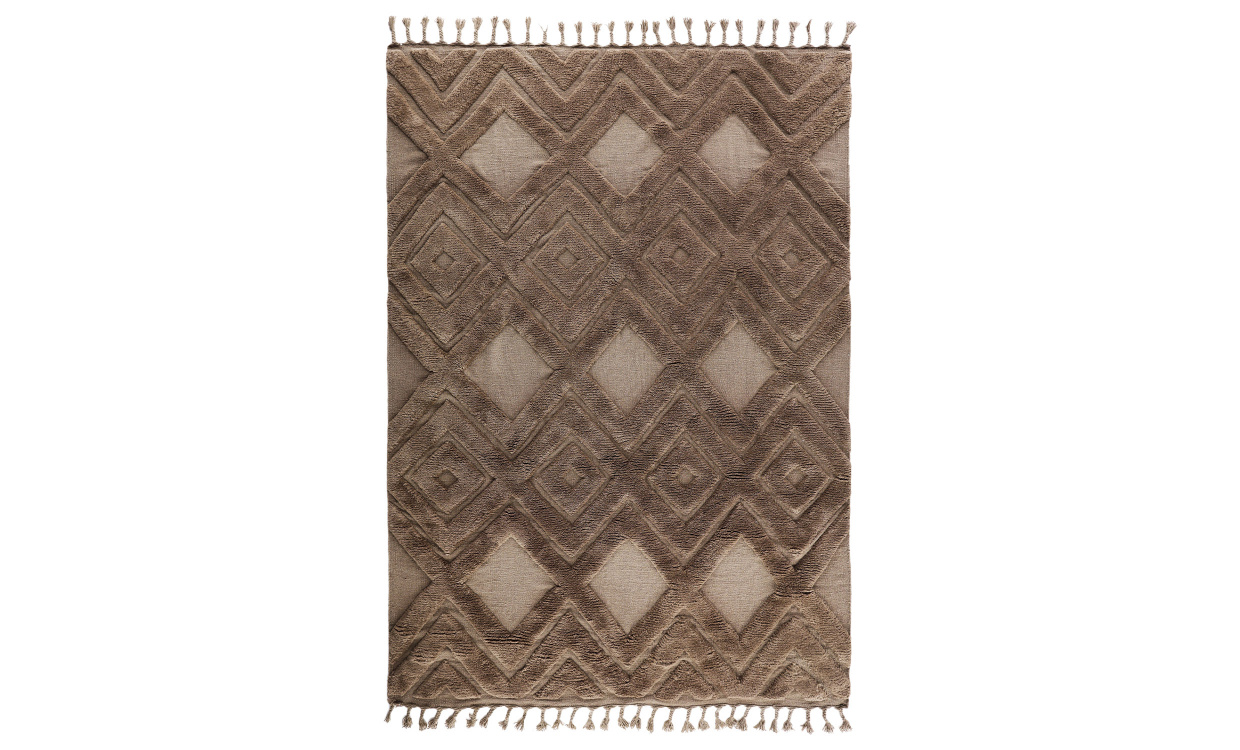 LOREEN Ullmatta 200x300 Mrkbrun i gruppen Mattor & Textil / Mattor / Ullmattor & Rllakan hos SoffaDirekt.se (15718-530)