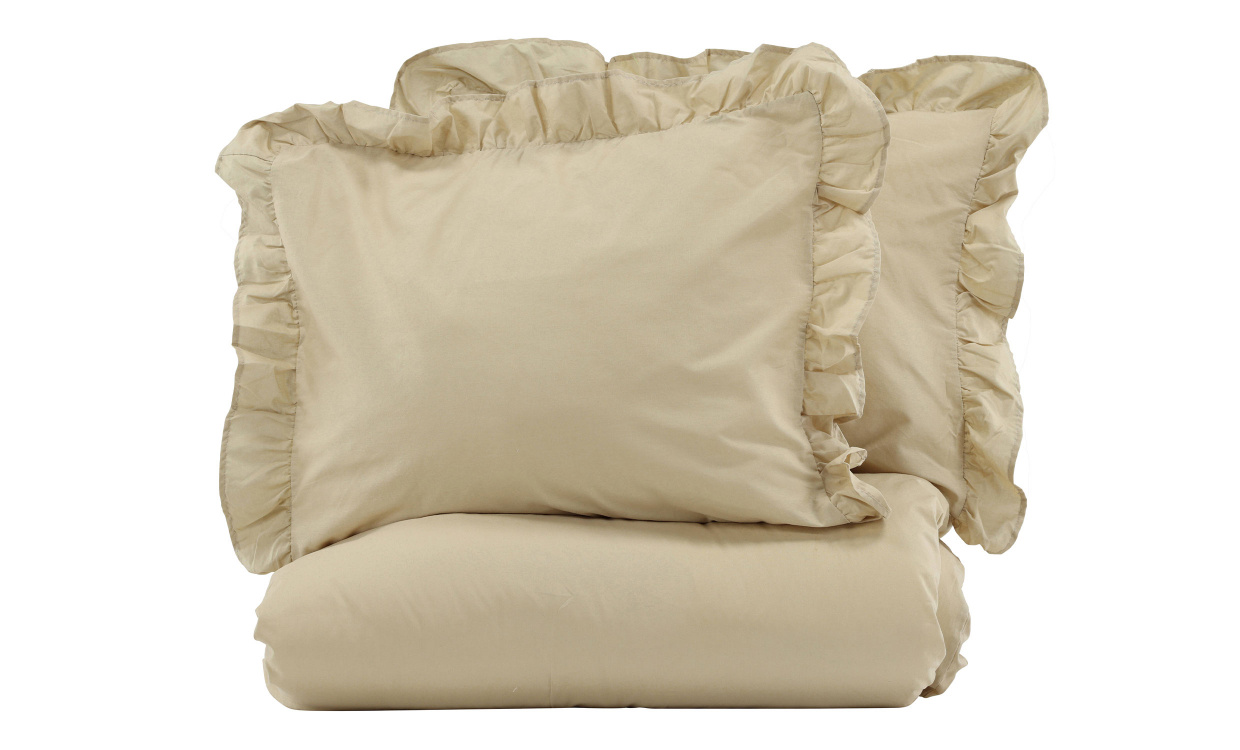 FLORA Bddset Kingsize Sand i gruppen Sovrum / Sovrumstextil / Sngklder hos SoffaDirekt.se (16014-502)