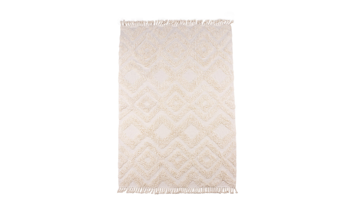 HILDA Bomullsmatta 200x300 Vit i gruppen Mattor & Textil / Mattor / Bomullsmattor hos SoffaDirekt.se (16032-101)