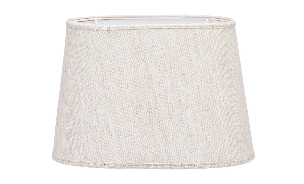 OMERA Lampskrm 27cm Lin/Vit i gruppen Belysning / Tillbehr / Lampskrmar hos SoffaDirekt.se (1627-L121)
