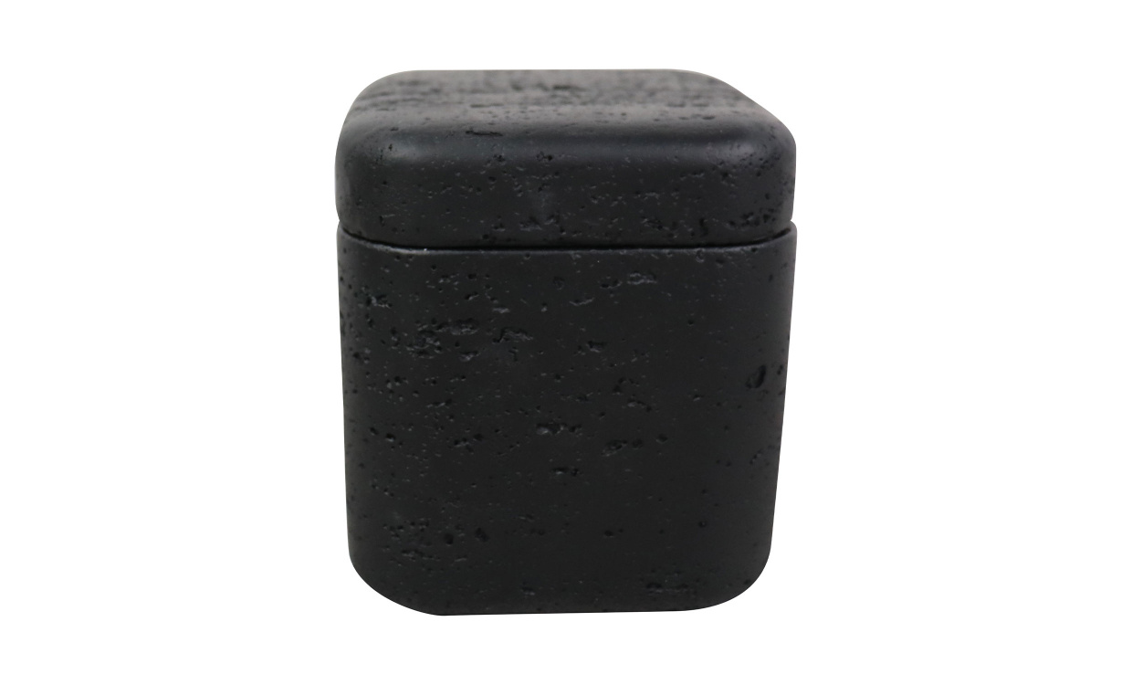 LINETT Skl med lock Svart i gruppen Badrum / Badrumstillbehr hos SoffaDirekt.se (20250190)