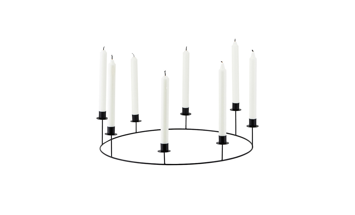 CANDLE Ljusstake Svart i gruppen Dekoration / Ljusstakar och Lyktor hos SoffaDirekt.se (205340861)