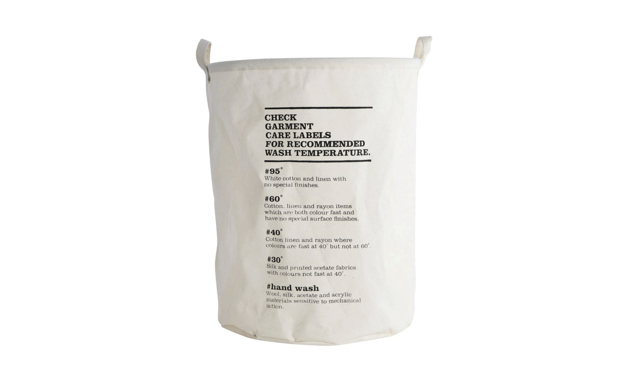 WASH INSTRUCTIONS Tvttpse Vit i gruppen Badrum / Tvttkorgar hos SoffaDirekt.se (205720123)
