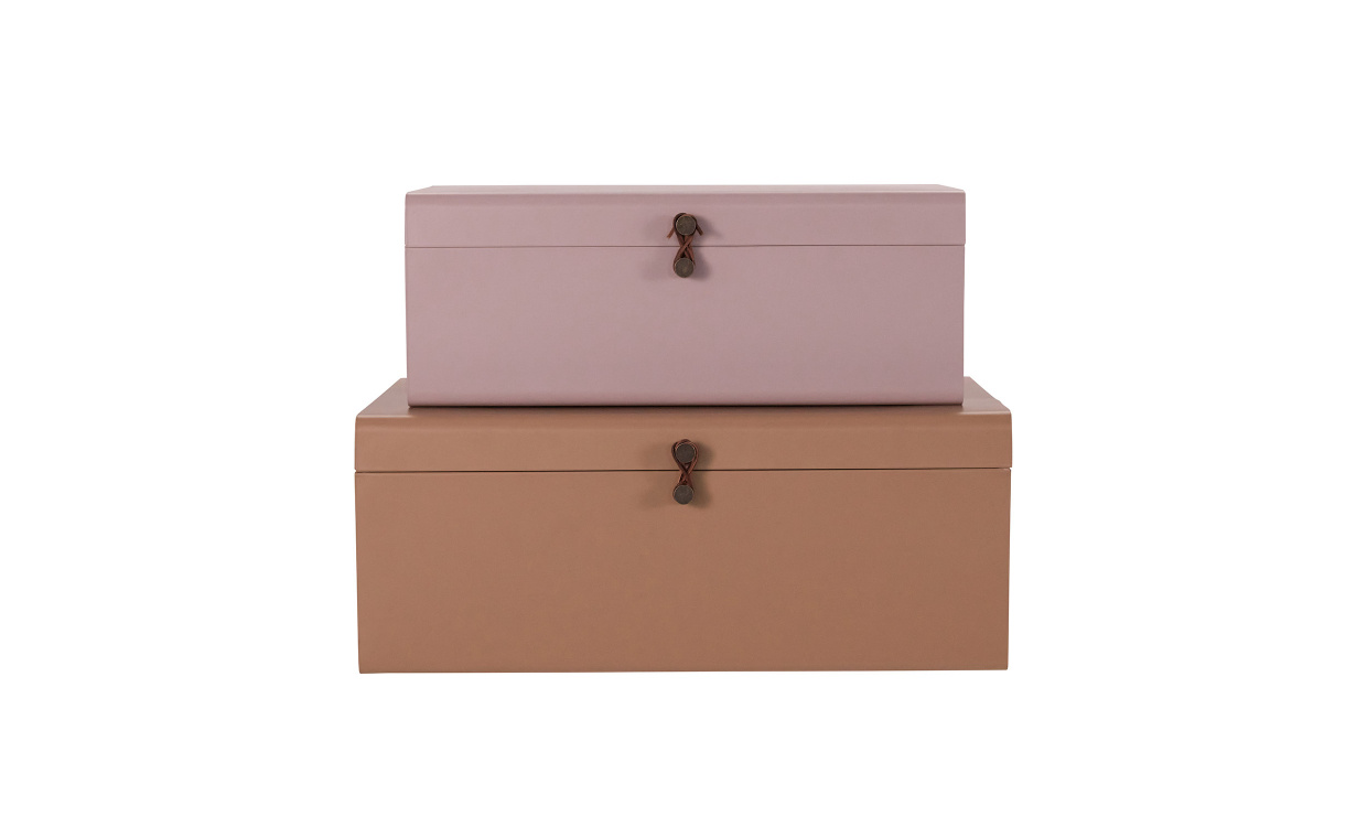 METAL Frvaring 2-pack Beige/Rosa i gruppen Dekoration / Korgar och Frvaring hos SoffaDirekt.se (209310703)