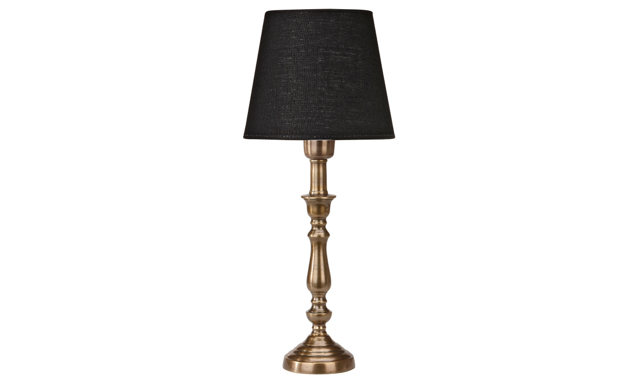 THERESE Bordslampa 43cm Antikmssing/Svart i gruppen Belysning / Lampor / Bordslampor hos SoffaDirekt.se (213402-ML-180)