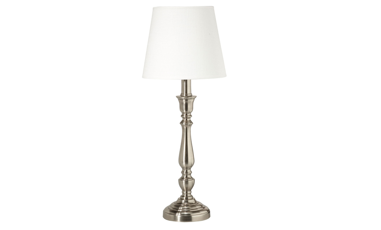 THERESE Bordslampa 51cm Silver/Offwhite i gruppen Belysning / Lampor / Bordslampor hos SoffaDirekt.se (214201-ML-166)