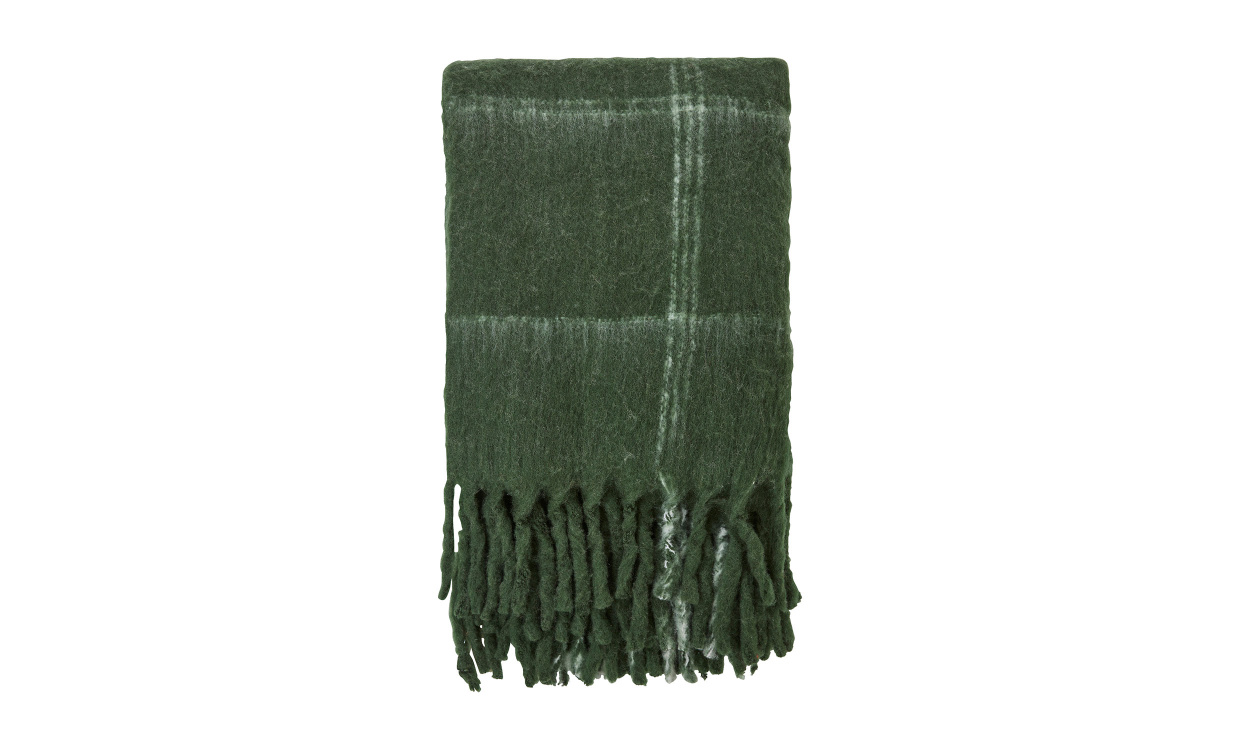 WINNIE Pld Grn/Vit i gruppen Mattor & Textil / Pldar hos SoffaDirekt.se (22196)