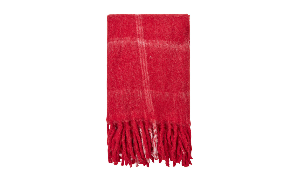 WINNIE Pld Rd/Vit i gruppen Mattor & Textil / Pldar hos SoffaDirekt.se (22197)