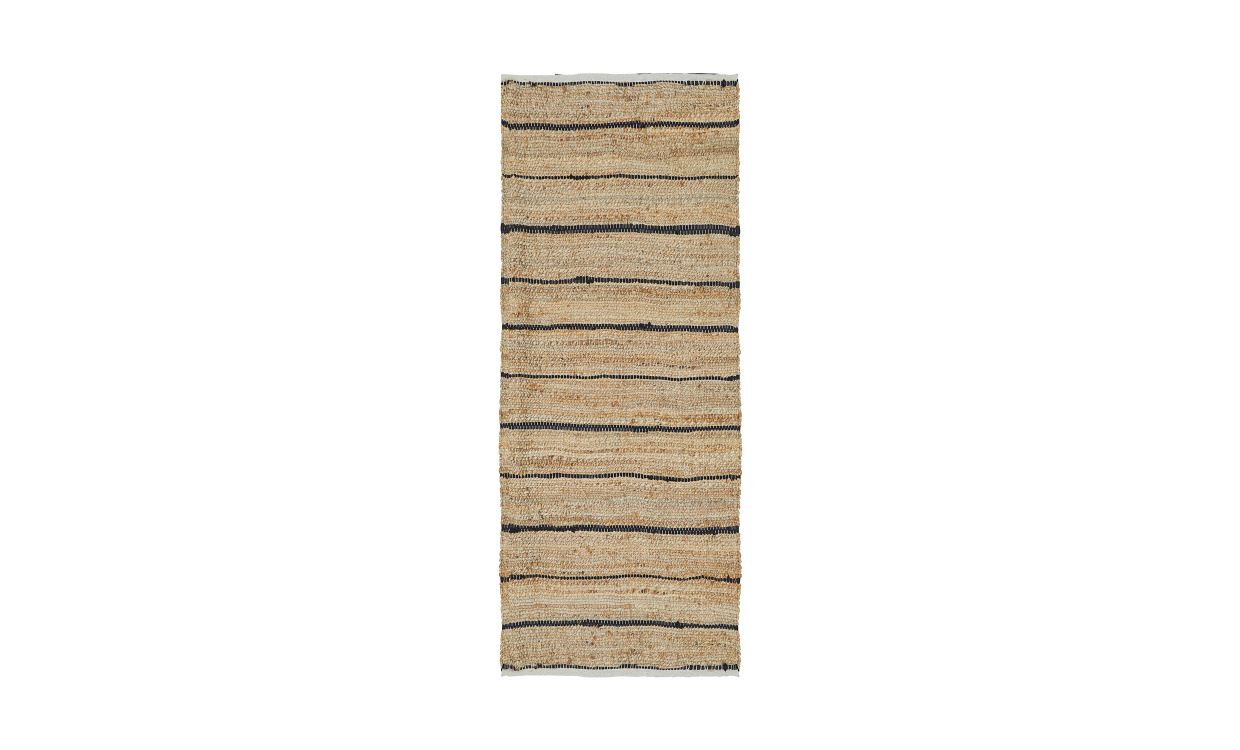 JUTE Matta 80x200 Natur/Svart i gruppen Mattor & Textil / Mattor / Jutemattor hos SoffaDirekt.se (22270)