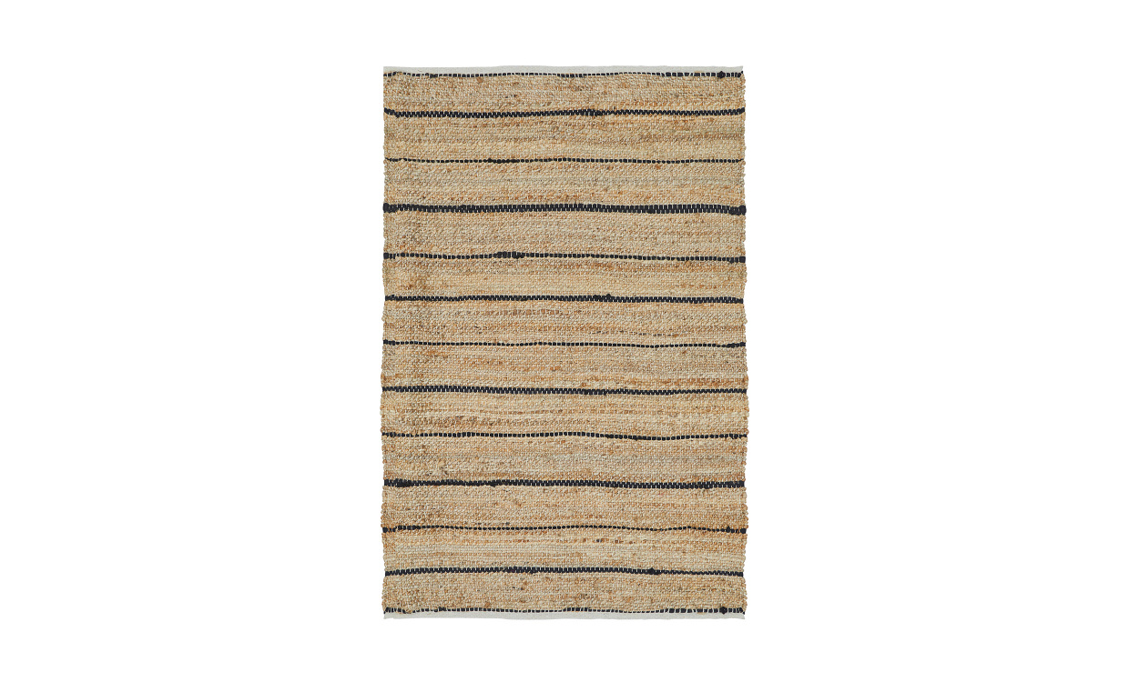 JUTE Matta 160x240 Natur/Svart i gruppen Mattor & Textil / Mattor / Jutemattor hos SoffaDirekt.se (22271)