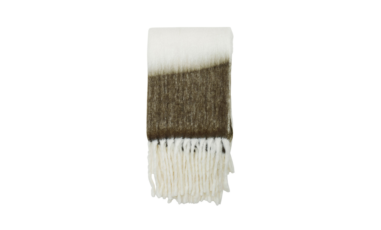 ANAYA Pläd Vit/Beige/Brun i gruppen Mattor & Textil / Plädar hos SoffaDirekt.se (22340)