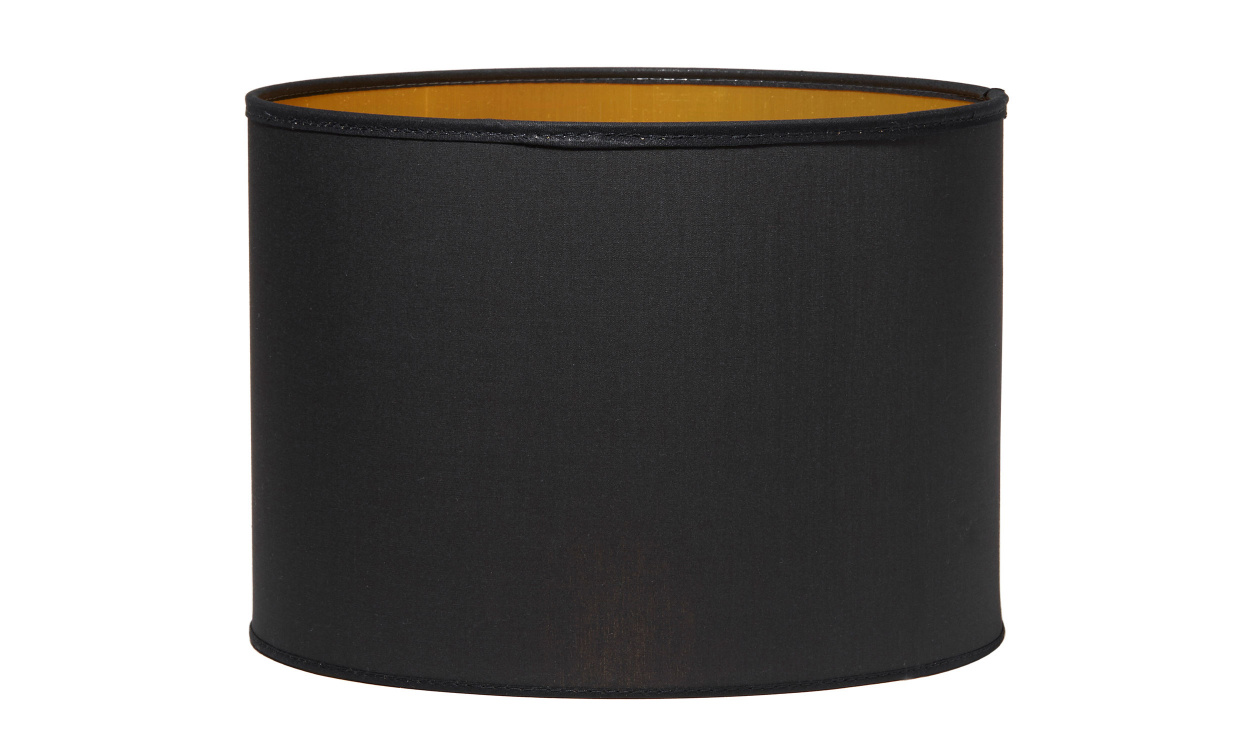 SARA Lampskrm 30cm Svart/guld i gruppen Belysning / Tillbehr / Lampskrmar hos SoffaDirekt.se (230-503)
