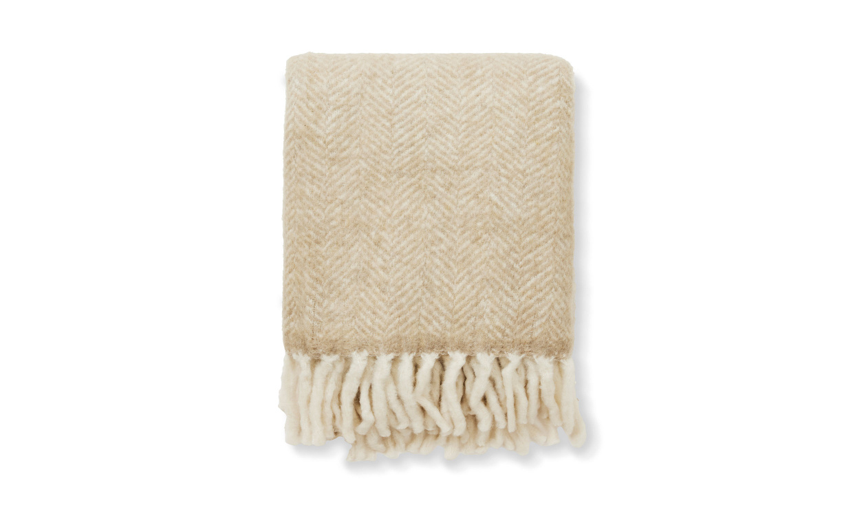 ZARA Pläd 130x170 Offwhite i gruppen Mattor & Textil / Plädar hos SoffaDirekt.se (2310183)