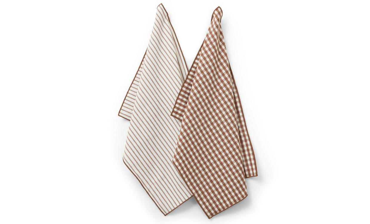 TAZZA Kökshandduk 2-pack Brun i gruppen Kök / Kökstextil hos SoffaDirekt.se (2373286)
