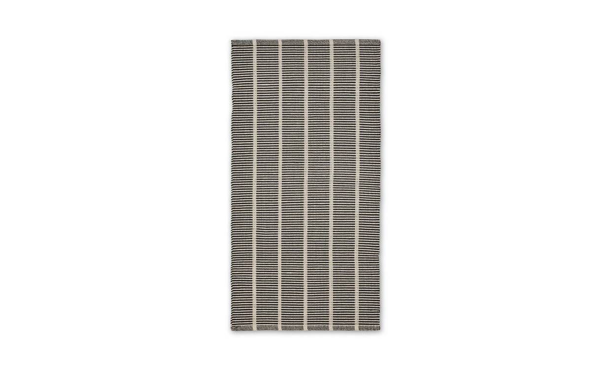 LAGAN Matta 70x140 Svart/Offwhite i gruppen Mattor & Textil / Mattor / Bomullsmattor hos SoffaDirekt.se (2389099)