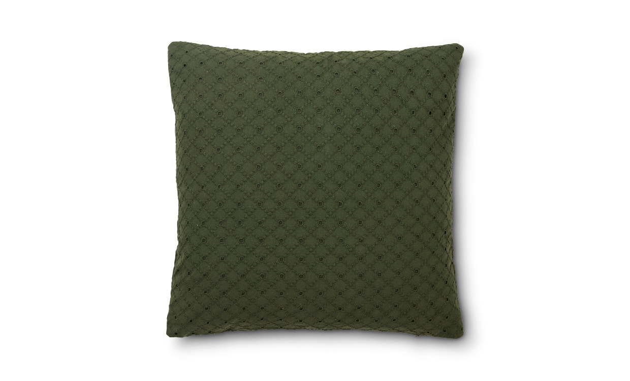 NINA Kuddfodral 45x45 Olivgrön i gruppen Mattor & Textil / Prydnadskuddar / Kuddfodral hos SoffaDirekt.se (2394379)