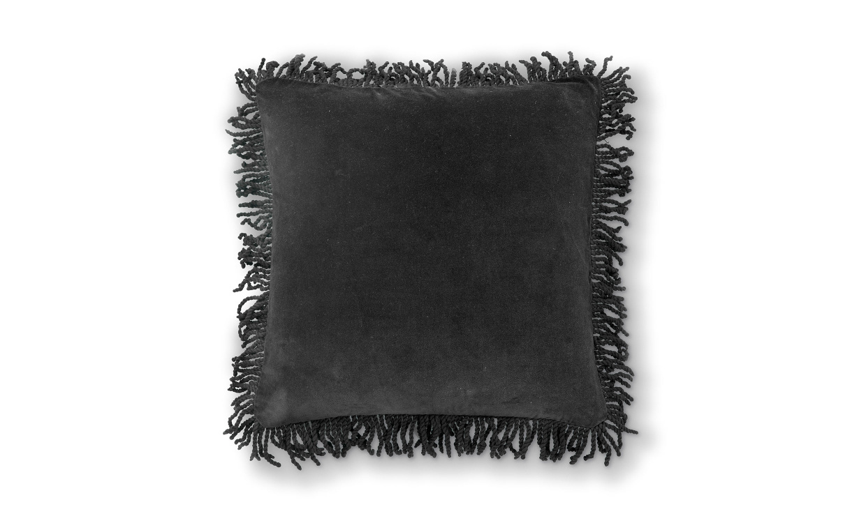 FRILL Kuddfodral 50x50 Mörkgrå i gruppen Mattor & Textil / Prydnadskuddar / Kuddfodral hos SoffaDirekt.se (2394496)