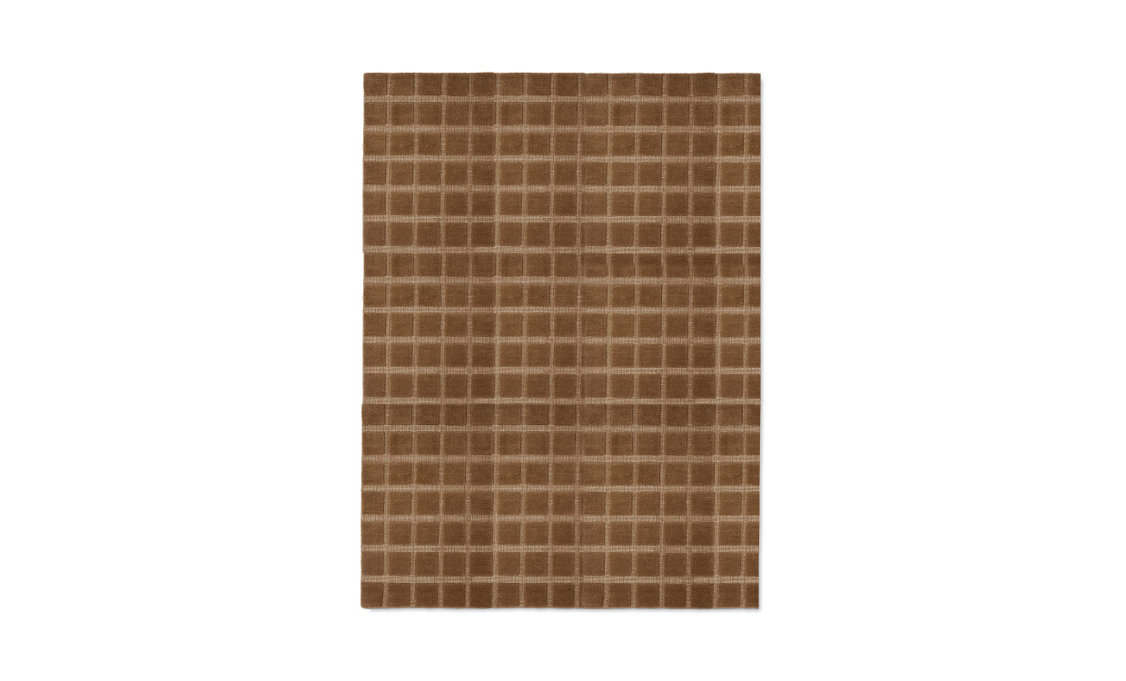DECO CHECK Matta 200x300 Brun i gruppen Mattor & Textil / Mattor / Ullmattor & Röllakan hos SoffaDirekt.se (2408785)