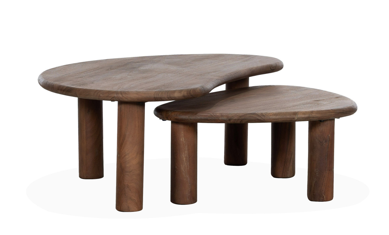 PARISA Soffbord 2-set Brun i gruppen Vardagsrum / Soffbord / Satsbord hos SoffaDirekt.se (2410-028)