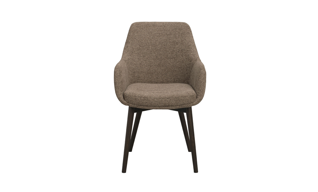 DENLEY Karmstol Mörkbeige, Brun Ek i gruppen Matplats / Sittmöbler / Stolar hos SoffaDirekt.se (241044)