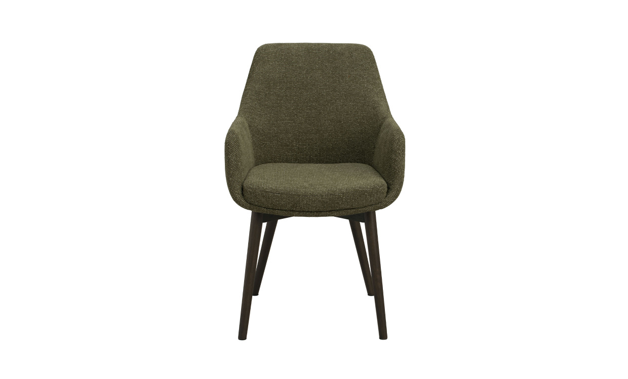 DENLEY Karmstol Grön, Brun Ek i gruppen Matplats / Sittmöbler / Stolar hos SoffaDirekt.se (241047)