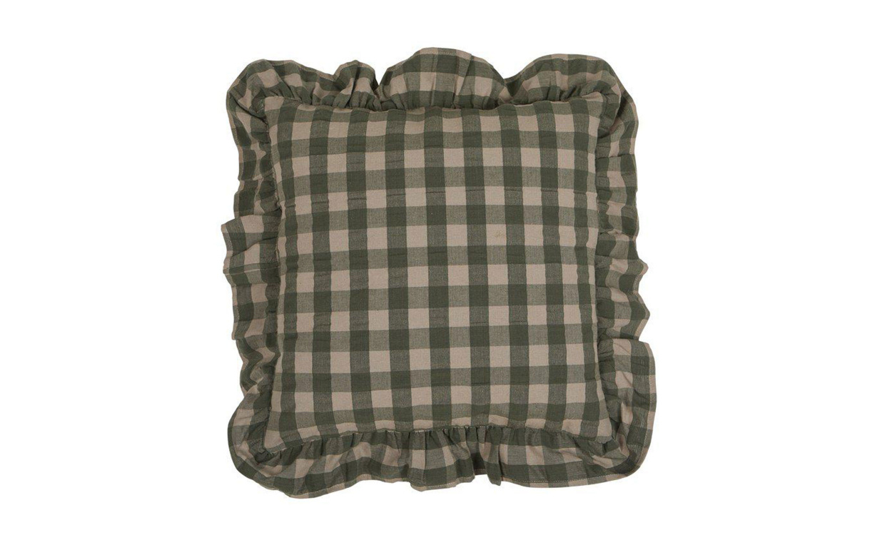 LILLI Kuddfodral 48x48 Mrkgrn i gruppen Mattor & Textil / Prydnadskuddar / Kuddfodral hos SoffaDirekt.se (250145-444-46)