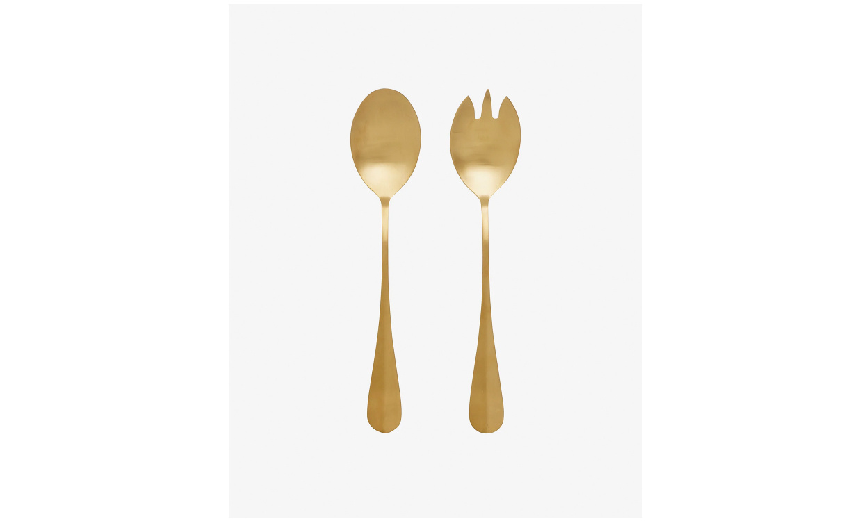 SALLADSBESTICK 2-set Guld i gruppen Kk & Servering hos SoffaDirekt.se (25312)