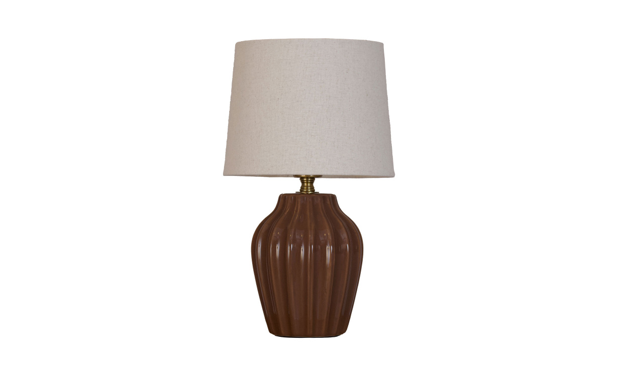 LYON Bordslampa 31cm Brun i gruppen Belysning / Lampor / Bordslampor hos SoffaDirekt.se (260-31-BR)