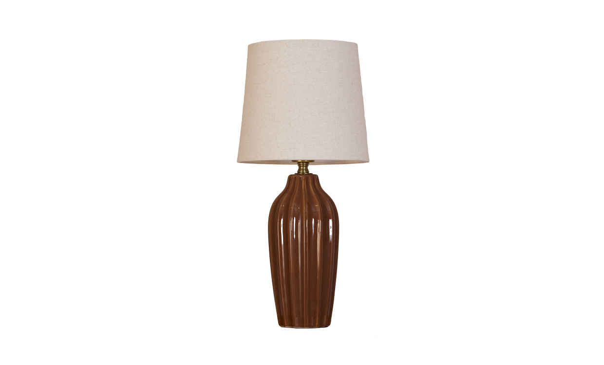 LYON Bordslampa 39cm Brun i gruppen Belysning / Lampor / Bordslampor hos SoffaDirekt.se (260-39-BR)