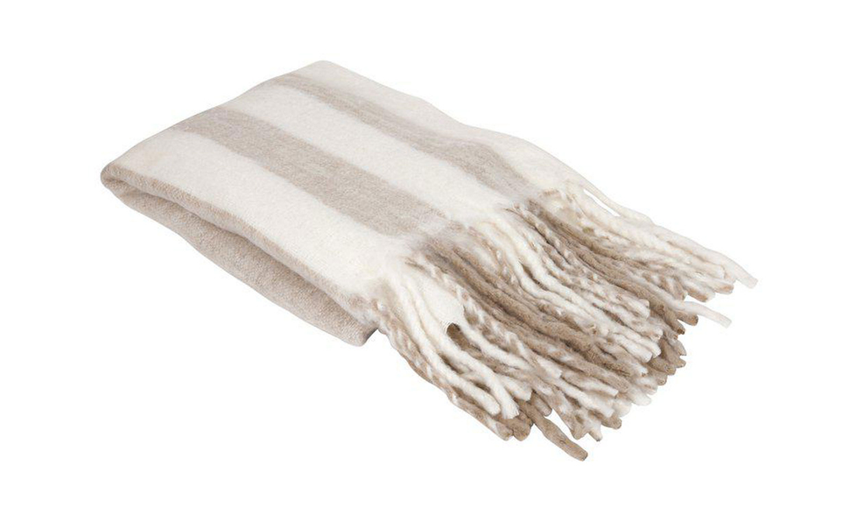 MIJA Pl�d 130x170 Sand i gruppen Mattor & Textil / Pl�dar hos SoffaDirekt.se (260149-111-15)