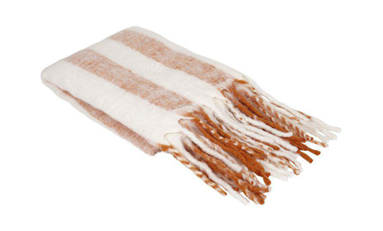 MIJA Pl�d 130x170 Apelsin i gruppen Mattor & Textil / Pl�dar hos SoffaDirekt.se (260149-111-27)